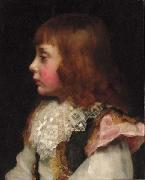 Valentine Cameron Prinsep Prints Portrait of a boy oil painting on canvas